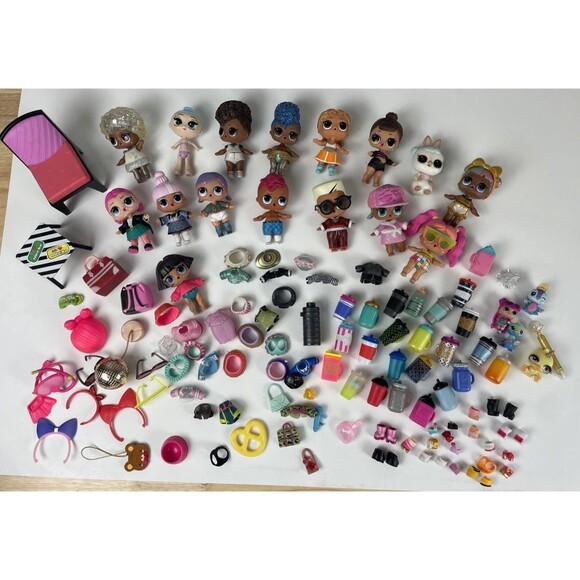 Lot of 100+ LOL Surprise 3” Dolls Babies Pets Accessories Toys Bottles Cups - Picture 1 of 12